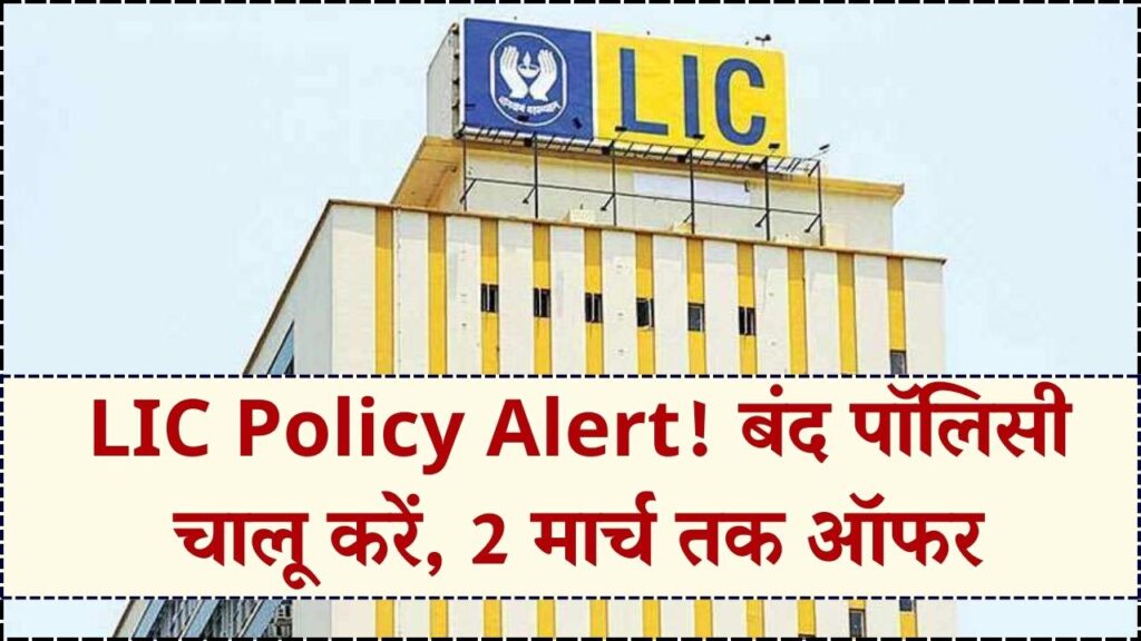 LIC Policy Revival: बंद पॉलिसी चालू करने का आखिरी मौका! 2 मार्च तक लेट फीस में छूट