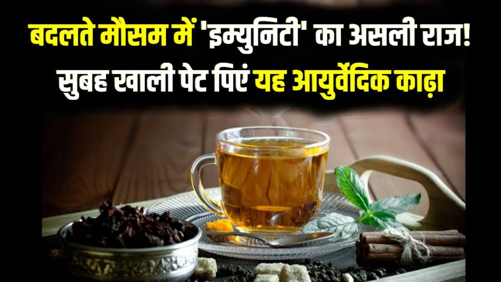 बदलते मौसम में 'इम्युनिटी' का असली राज! सुबह खाली पेट पिएं यह आयुर्वेदिक काढ़ा; सर्दी-जुकाम और वायरल से मिलेगी मुक्ति