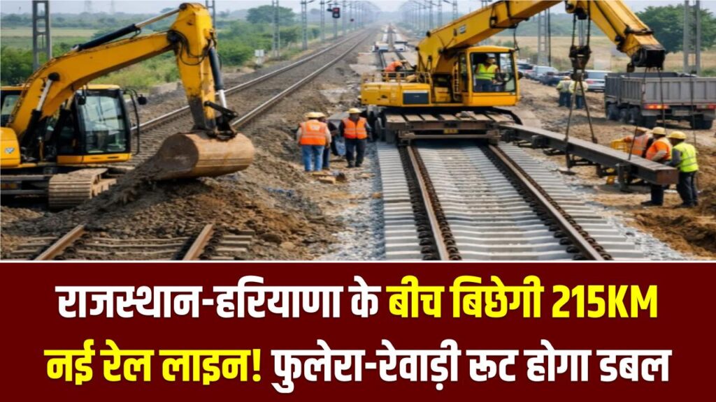 राजस्थान-हरियाणा के बीच बिछेगी 215KM नई रेल लाइन! फुलेरा-रेवाड़ी रूट होगा डबल; 2208 करोड़ के प्रोजेक्ट से बदल जाएगी इन शहरों की सूरत