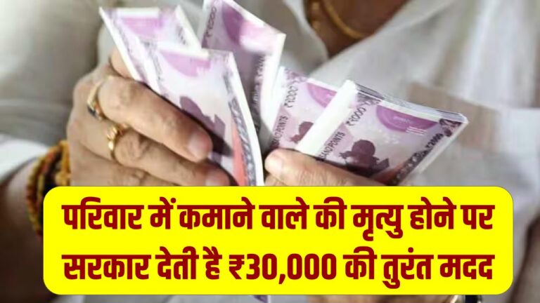 ₹30,000 की सहायता: परिवार में कमाने वाले की मृत्यु होने पर सरकार देती है ₹30,000 की तुरंत मदद; जानें योजना की पूरी डिटेल।